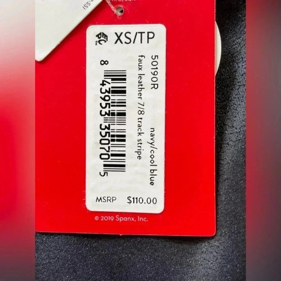 SPANX faux leather 7/8 track stripe leggings - Picture 10 of 13